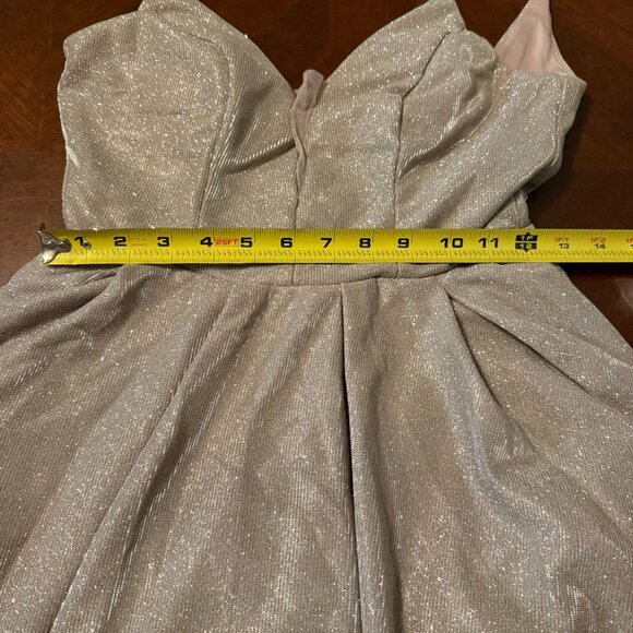 B. Darlin Womens Shimmering Silver Sleeveless Party Dress Size 3/4 - Picture 10 of 12